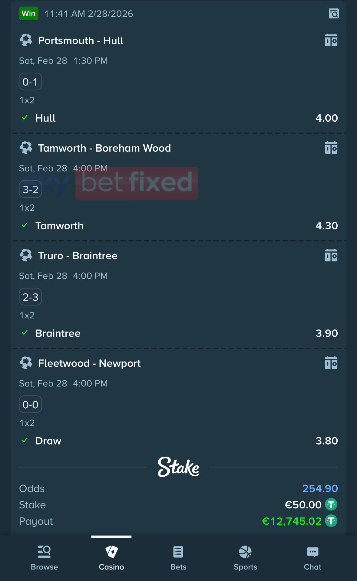 combo fixed matches 28.02.2026